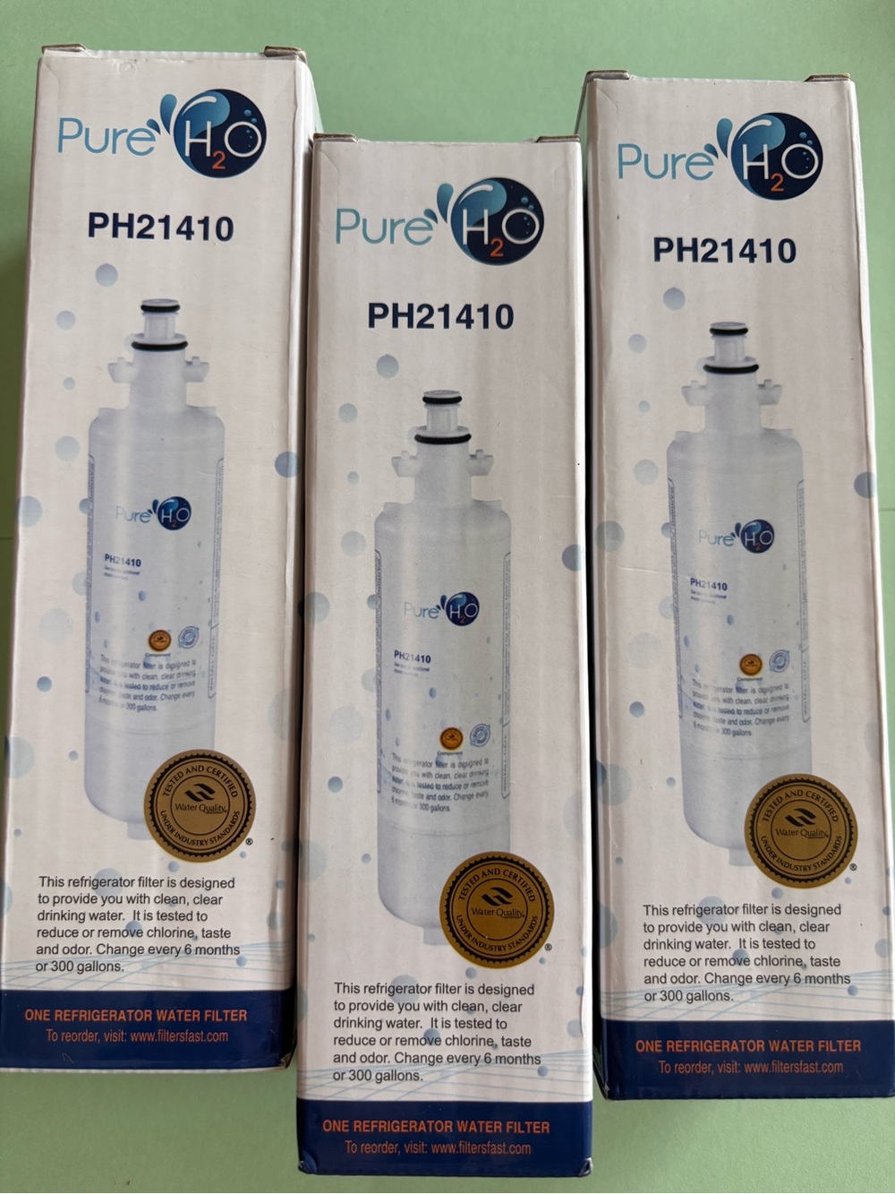 PureH2O PH21410 Refrigerator Water Filter (lot of 3)